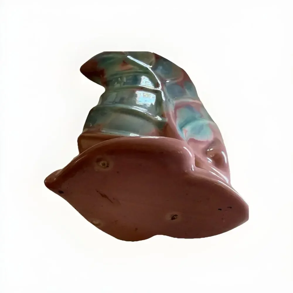 MCM Royal Haeger Leaf Vase 6x4” Marble Glaze Ceramic Vintage Mid Century